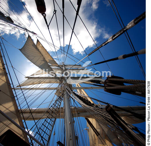Le Belem. - © Philip Plisson / Plisson La Trinité / AA17638 - Nos reportages photos - Grand voilier