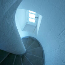 L'escalier du phare de la Teignouse. © Philip Plisson / Plisson La Trinité / AA17701 - Nos reportages photos - Phare [56]