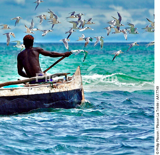 Fishing Malagasy - © Philip Plisson / Plisson La Trinité / AA17749 - Photo Galleries - Rowing boat
