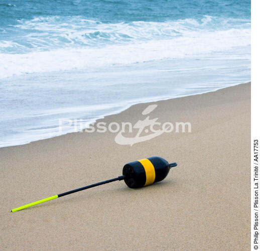 Buoy washed up on a beach on Cape Cod. - © Philip Plisson / Plisson La Trinité / AA17753 - Photo Galleries - Fishing equipment