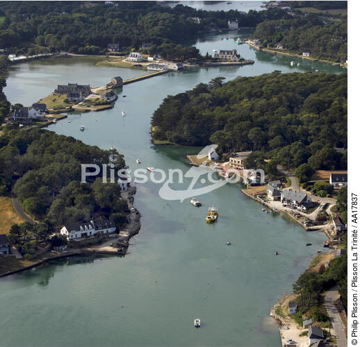 La rivière de Crac'h. - © Philip Plisson / Plisson La Trinité / AA17837 - Nos reportages photos - Crac'h [Rivière de]