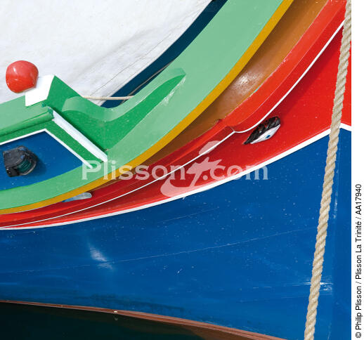 Fishing boat on Malta. - © Philip Plisson / Plisson La Trinité / AA17940 - Photo Galleries - Colours of Malta