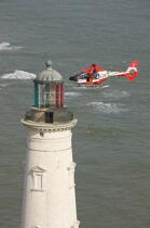 helicopter from Gironde pilotage © Philip Plisson / Plisson La Trinité / AA18046 - Photo Galleries - Land activity