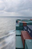 Container ship in the North Sea. © Philip Plisson / Plisson La Trinité / AA18385 - Photo Galleries - CMA CGM Marco Polo