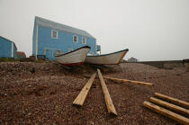 Saint-Pierre et Miquelon. © Philip Plisson / Plisson La Trinité / AA19349 - Nos reportages photos - Bateau à rames