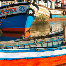 Bateaux de pêche à Cochin © Philip Plisson / Plisson La Trinité / AA19404 - Nos reportages photos - Format carré
