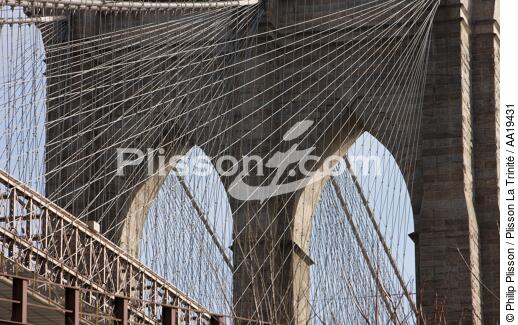 New York city - © Philip Plisson / Plisson La Trinité / AA19431 - Photo Galleries - Bridge