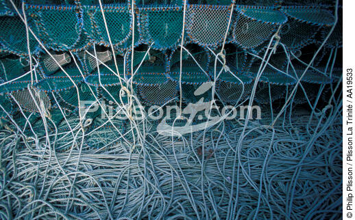 Filets de pêche en Ecosse - © Philip Plisson / Plisson La Trinité / AA19533 - Nos reportages photos - Materiel de pêche