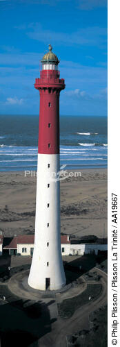 Le phare La Courbe en France - © Philip Plisson / Plisson La Trinité / AA19667 - Nos reportages photos - Coubre [la]