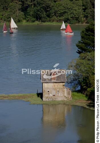 Sailboats on the River Auray. - © Philip Plisson / Plisson La Trinité / AA20135 - Photo Galleries - River [56]