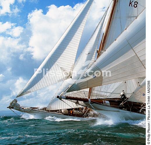 Astra et Candida à la Nioulargue. - © Philip Plisson / Plisson La Trinité / AA20266 - Nos reportages photos - Yachting