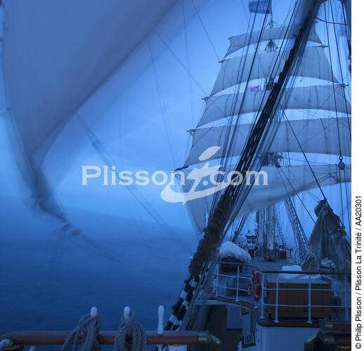 On board the Belem. - © Philip Plisson / Plisson La Trinité / AA20301 - Photo Galleries - Three-masted ship