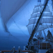 On board the Belem. © Philip Plisson / Plisson La Trinité / AA20301 - Photo Galleries - Three-masted ship