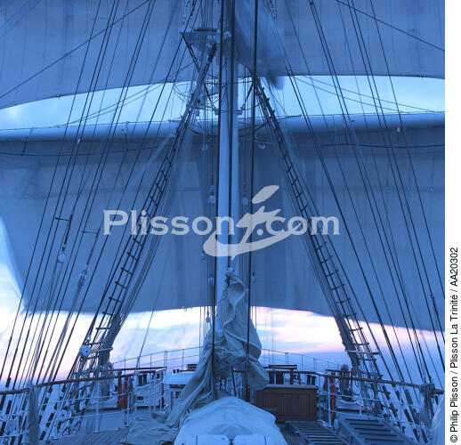 On board the Belem. - © Philip Plisson / Plisson La Trinité / AA20302 - Photo Galleries - Square format