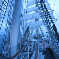 On board the Belem. © Philip Plisson / Plisson La Trinité / AA20303 - Photo Galleries - Tall ship / Sailing ship