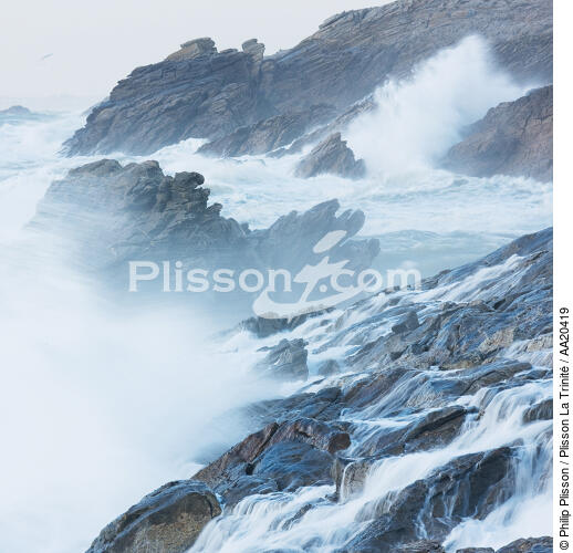 Quiberon, côte sauvage. - © Philip Plisson / Plisson La Trinité / AA20419 - Nos reportages photos - Vague