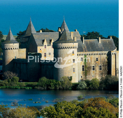 Le château de Suscinio. - © Philip Plisson / Plisson La Trinité / AA20561 - Nos reportages photos - Sarzeau