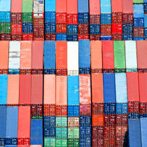 Containers. © Philip Plisson / Plisson La Trinité / AA20630 - Photo Galleries - Containership