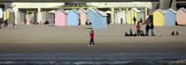 Berck. © Philip Plisson / Plisson La Trinité / AA21017 - Nos reportages photos - Cabine de plage