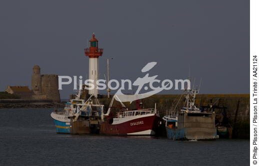 St Vaast et Tatihou au fond. - © Philip Plisson / Plisson La Trinité / AA21124 - Nos reportages photos - Fort