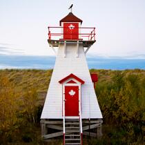 Le phare de Shediac au Canada. © Philip Plisson / Plisson La Trinité / AA21916 - Nos reportages photos - Format carré