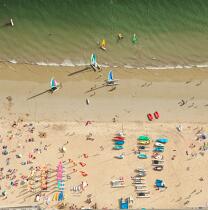La plage de la Baule. © Philip Plisson / Plisson La Trinité / AA21953 - Nos reportages photos - Ville [44]