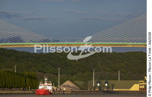 The bridge Brotonne. - © Philip Plisson / Plisson La Trinité / AA22028 - Photo Galleries - Bridge