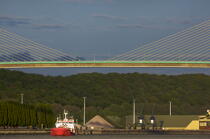 Le pont de Brotonne. © Philip Plisson / Plisson La Trinité / AA22028 - Nos reportages photos - Seine [la]