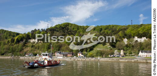 Jumièges ferry. - © Philip Plisson / Plisson La Trinité / AA22090 - Photo Galleries - Seine Maritime