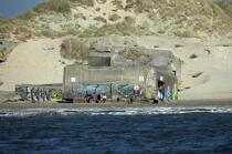 Bunker à Berck. © Philip Plisson / Plisson La Trinité / AA22581 - Nos reportages photos - Pas de Calais