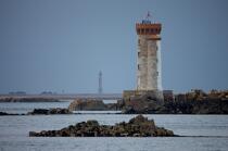 Le phare de la Croix à l'entrée du Trieux © Philip Plisson / Plisson La Trinité / AA23080 - Nos reportages photos - Rivière [22]