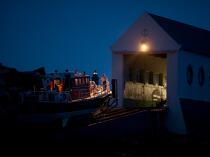 Canot de sauvetage de l'île de Batz. © Philip Plisson / Plisson La Trinité / AA23130 - Nos reportages photos - Nuit