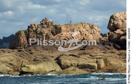 Ploumanac'h sur la côte de granit rose. - © Philip Plisson / Plisson La Trinité / AA23400 - Nos reportages photos - Ploumanac'h