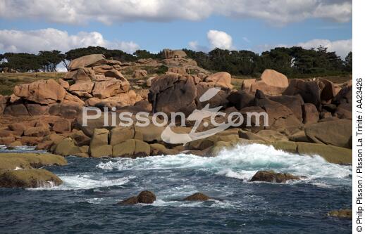 Ploumanac'h on the pink granite coast. - © Philip Plisson / Plisson La Trinité / AA23426 - Photo Galleries - Rock