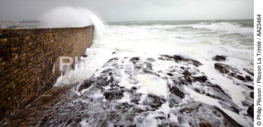 Gale on Quiberon - © Philip Plisson / Plisson La Trinité / AA23464 - Photo Galleries - Storms