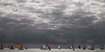 Spi Ouest-France in Quiberon Bay, 2010 edition. © Philip Plisson / Plisson La Trinité / AA23880 - Photo Galleries - Stormy sky