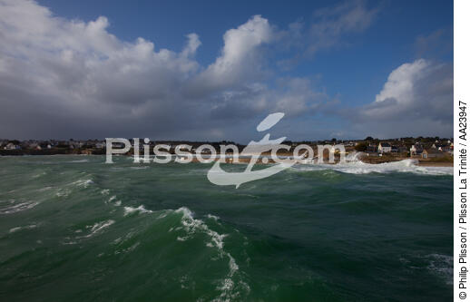 Anse du loc'h - © Philip Plisson / Plisson La Trinité / AA23947 - Photo Galleries - High tide