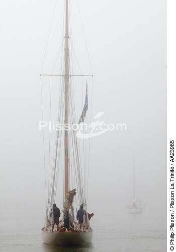 Nan of Fife in the Gulf of Morbihan. - © Philip Plisson / Plisson La Trinité / AA23985 - Photo Galleries - Mist