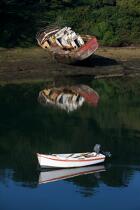 Aber Wrac'h. © Philip Plisson / Plisson La Trinité / AA24417 - Photo Galleries - Boat graveyard