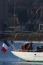 L'Ecole Navale à Brest. © Philip Plisson / Plisson La Trinité / AA24824 - Nos reportages photos - Goélette
