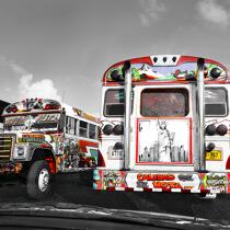 Panama City bus © Philip Plisson / Plisson La Trinité / AA24840 - Nos reportages photos - Panama