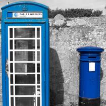 Alderney. © Philip Plisson / Plisson La Trinité / AA24874 - Photo Galleries - Phone box