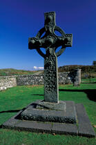 Croix celte sur l'île d'Islay en Ecosse. © Philip Plisson / Plisson La Trinité / AA25081 - Nos reportages photos - Croix