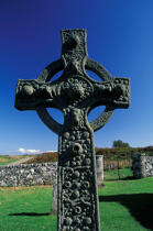 Croix celte sur l'île d'Islay en Ecosse. © Philip Plisson / Plisson La Trinité / AA25082 - Nos reportages photos - Ecosse