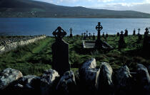 Croix celte en Irlande © Philip Plisson / Plisson La Trinité / AA25083 - Nos reportages photos - Monument religieux