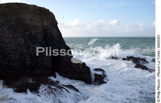 Les aiguilles de Port-Coton - © Philip Plisson / Plisson La Trinité / AA25301 - Photo Galleries - Rock