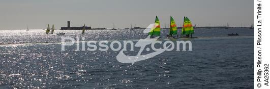 Les Glénan - © Philip Plisson / Plisson La Trinité / AA25362 - Nos reportages photos - Catamaran de sport