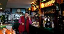 Brigitte's bar in the island of Sein © Philip Plisson / Plisson La Trinité / AA25467 - Photo Galleries - Finistère