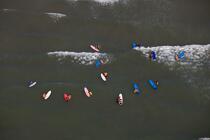 Surf lessons on Oleron. © Philip Plisson / Plisson La Trinité / AA25611 - Photo Galleries - Surfing