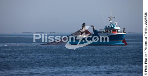 Pêche à la sardine en baie de Concarneau - © Philip Plisson / Plisson La Trinité / AA25638 - Nos reportages photos - Bateau de pêche
